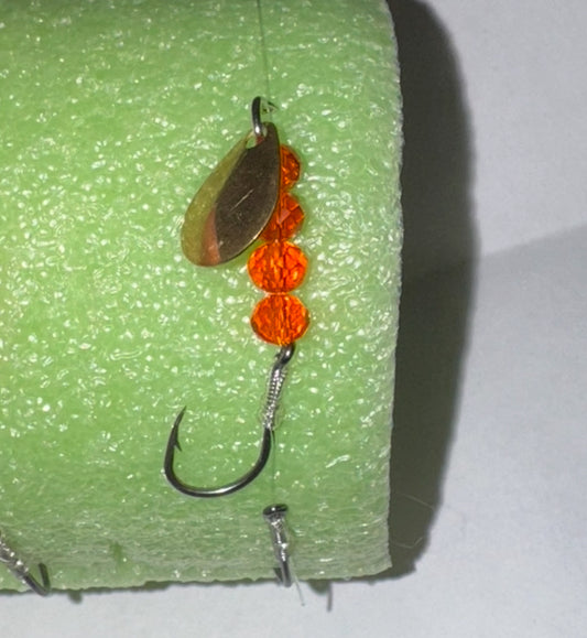 The Orange Fury Kokanee/walleye trolling spinner