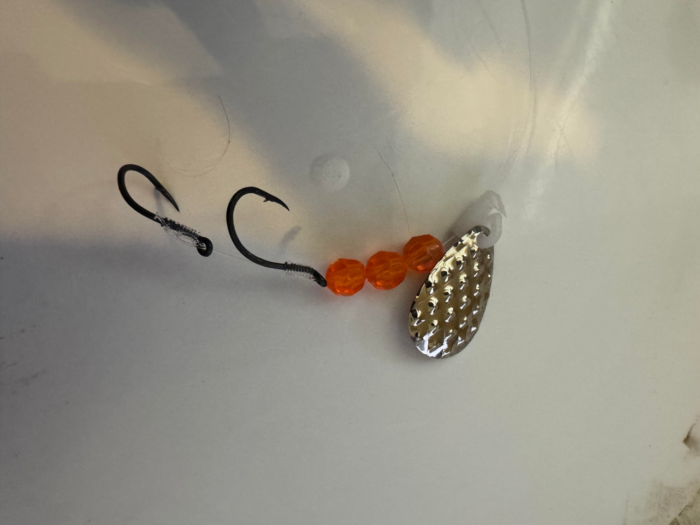 The Orange Fury Kokanee/walleye trolling spinner