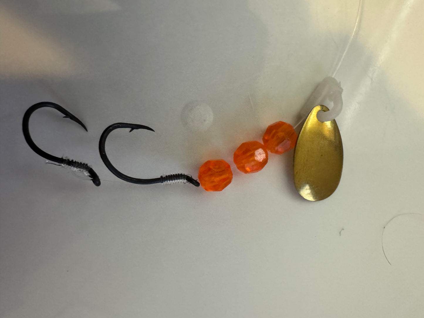 The Orange Fury Kokanee/walleye trolling spinner