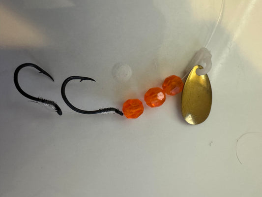 The Orange Fury Kokanee/walleye trolling spinner